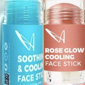 2 Viral LA Splash Rose Glow Cooling, & Soothing Face Sticks W/Hyaluronic Acid